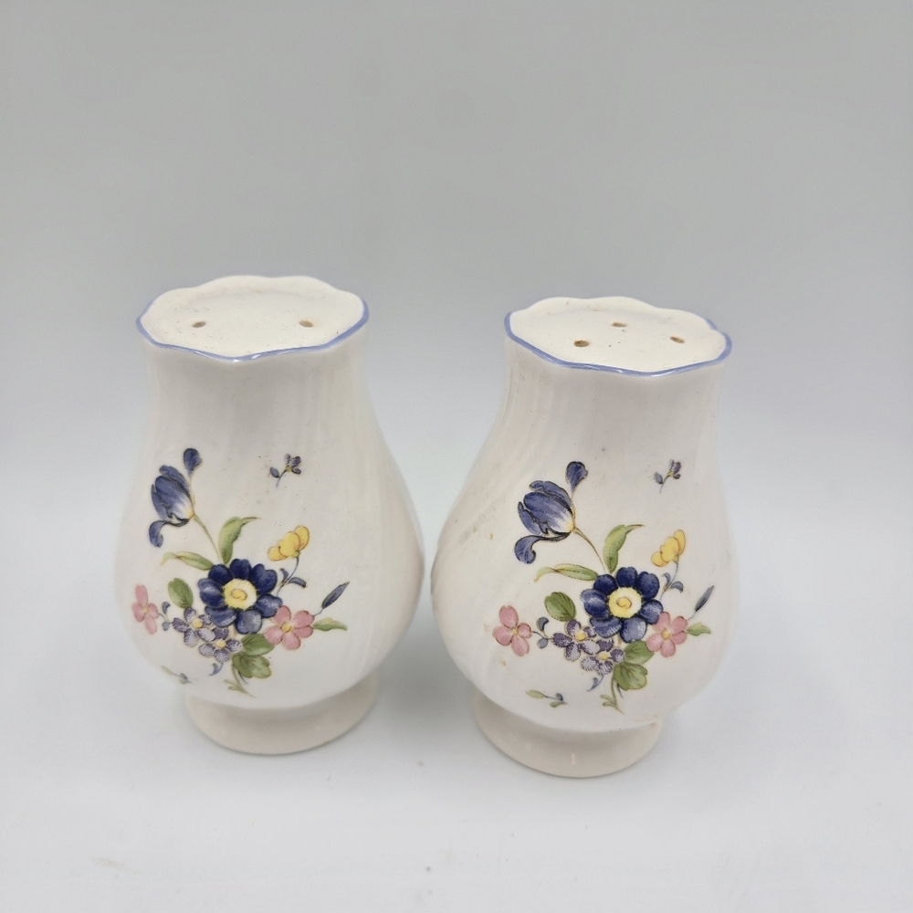 Nikko Floral Blue Peony Salt And Pepper Shakers